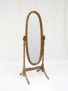 OAK FINISH CHEVAL MIRROR image