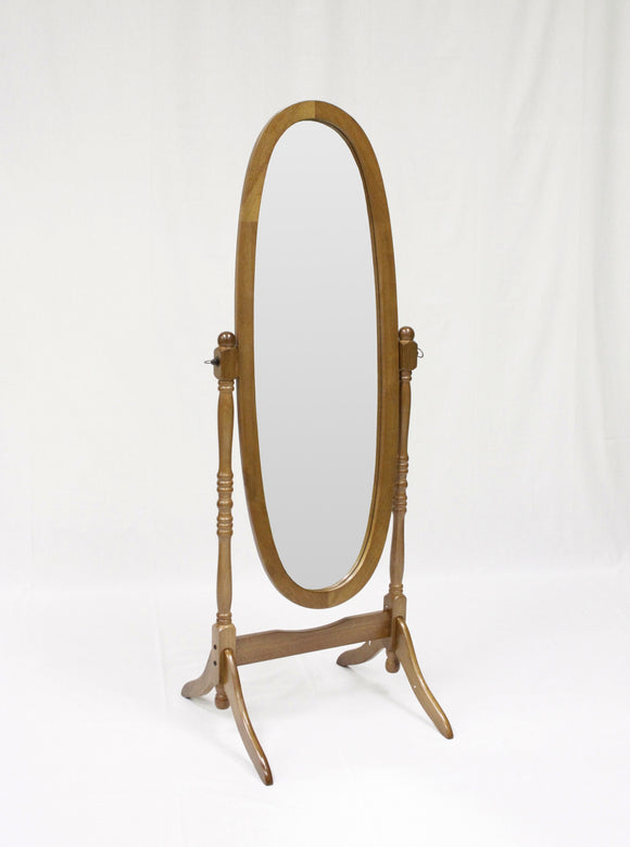 OAK FINISH CHEVAL MIRROR image