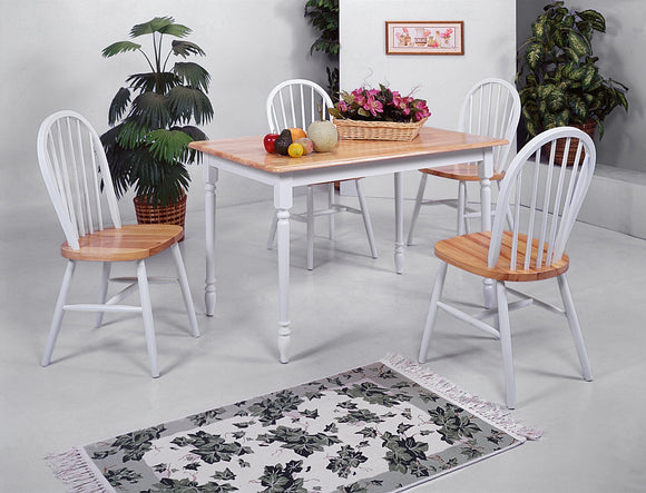 WINDSOR SOLID TOP TBL 30X48 WH/NAT image