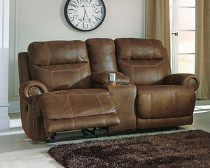 Austere Signature Design by Ashley DBL REC PWR Loveseat wConsole image
