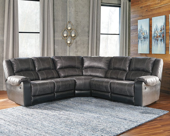 Nantahala Signature Design by Ashley 5-Piece Reclining Sectional image