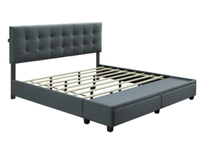 ANTOINE KG PLATFORM BED W/USB GREY image
