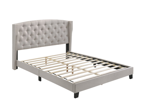 ROSEMARY CAL.KING PLATFORM BED KHAK image