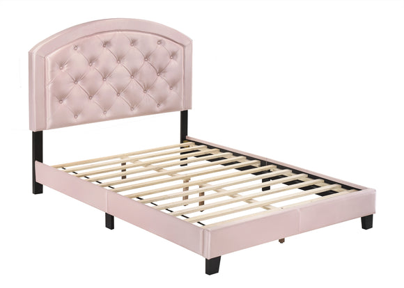 GABY TWIN PLATFORM BED ADJ HB PINK CROWN MARK image