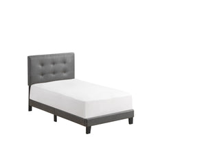 ANDI TWIN PLATFORM BED ADJ HB GREY CROWN MARK image
