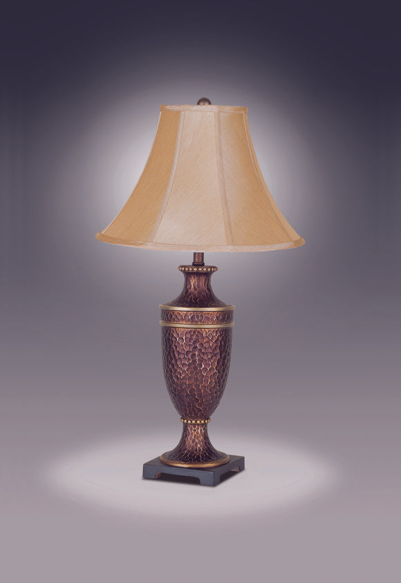 HAMMERED URM LAMP with Bell shade image