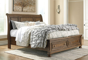 Flynnter Signature Design by Ashley Bed with 2 Storage Drawers image