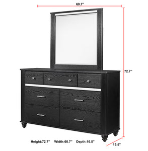 GASTON BEDROOM MIRROR BLACK image