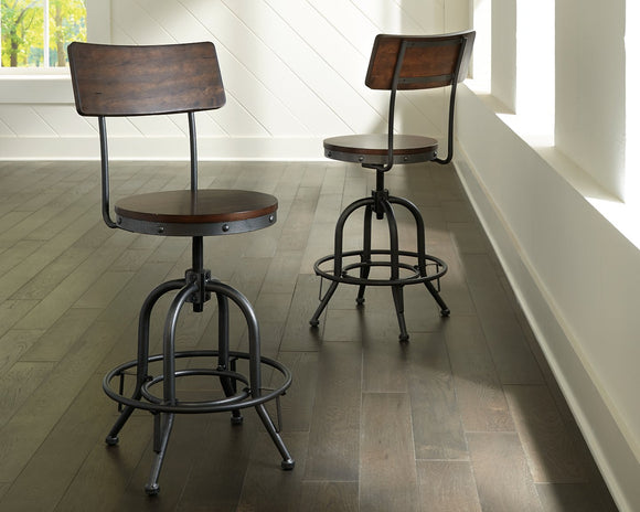Odium Signature Design by Ashley Swivel Barstool 2CN image