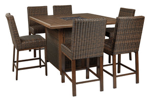 Paradise Trail Signature Design 7-Piece Outdoor Bar Table Set image