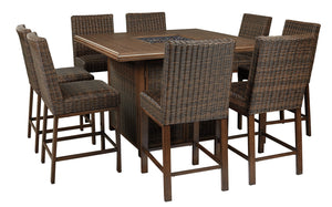 Paradise Trail Signature Design 9-Piece Outdoor Bar Table Set image
