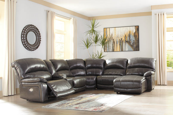 Hallstrung Signature Design by Ashley 6-Piece Power Reclining Sectional with Chaise image