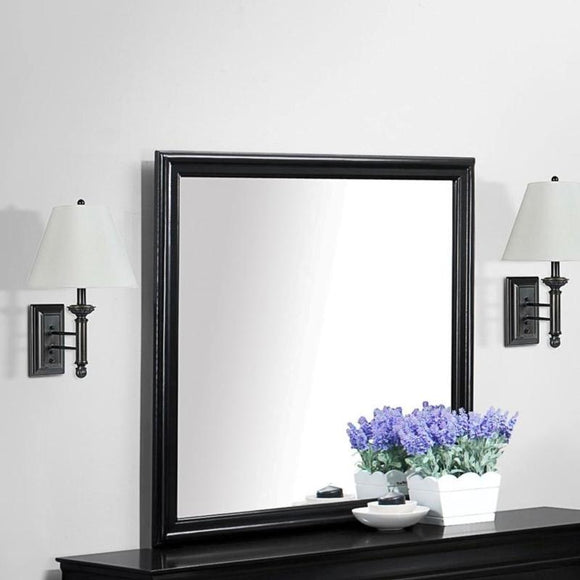 Crown Mark Louis Philip Mirror in Black B3950-11 image