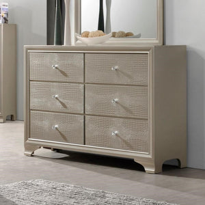 Crown Mark Lyssa 6 Drawer Dresser in Embossed Crocodile Pattern B4300-1 image