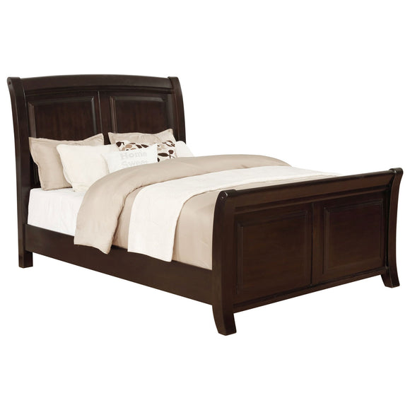 Crown Mark Kenton King Panel Bed in Deep Brown Wood image